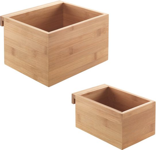 Metaltex Aufbewahrungsbox »Mural line« (Set, 2 Stück), Bambus online