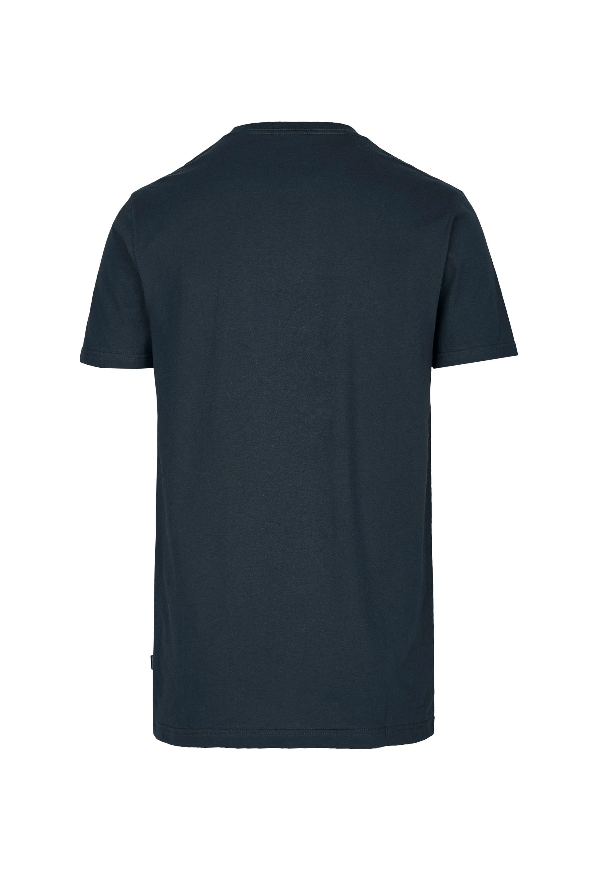 Logo-Stickerei T-Shirt Regular mit grau-blau Ligull kleiner Cleptomanicx (1-tlg)
