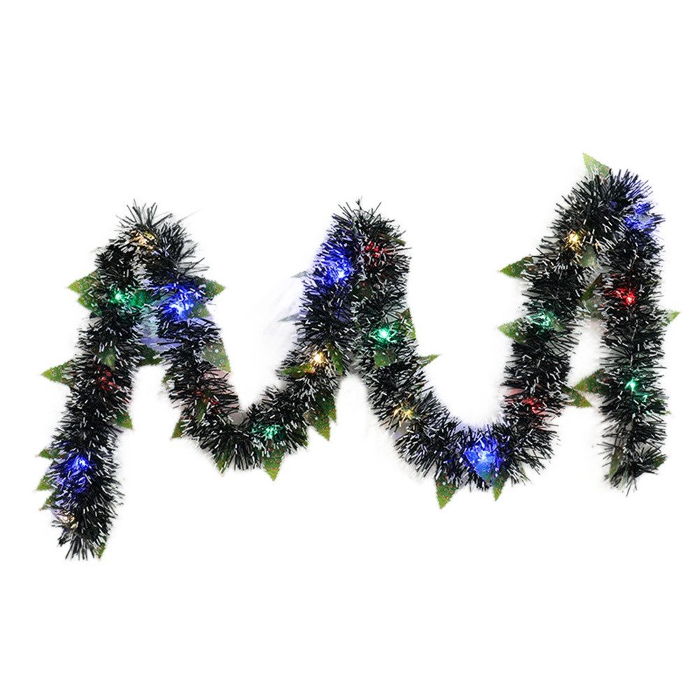 Coonoor Гирлянда декоративная 10M 100LED Girlande Weihnachten Beleuchtet Tannengirlande, Mit Lichterkette Weihnachtsdeko Girlande für Innen Außen