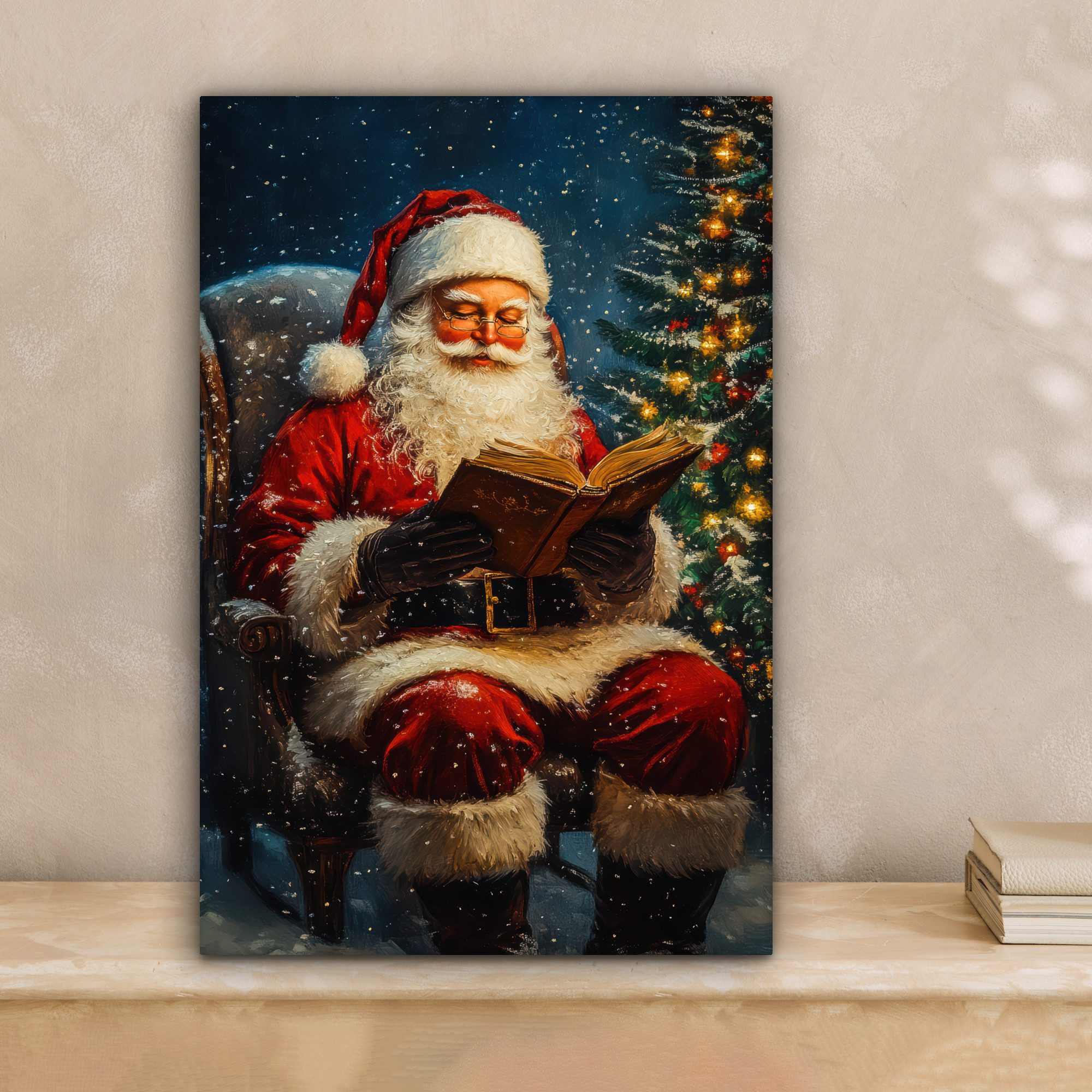 OneMillionCanvasses® Leinwandbild Weihnachtsmann - Weihnachten - Winter - W günstig online kaufen