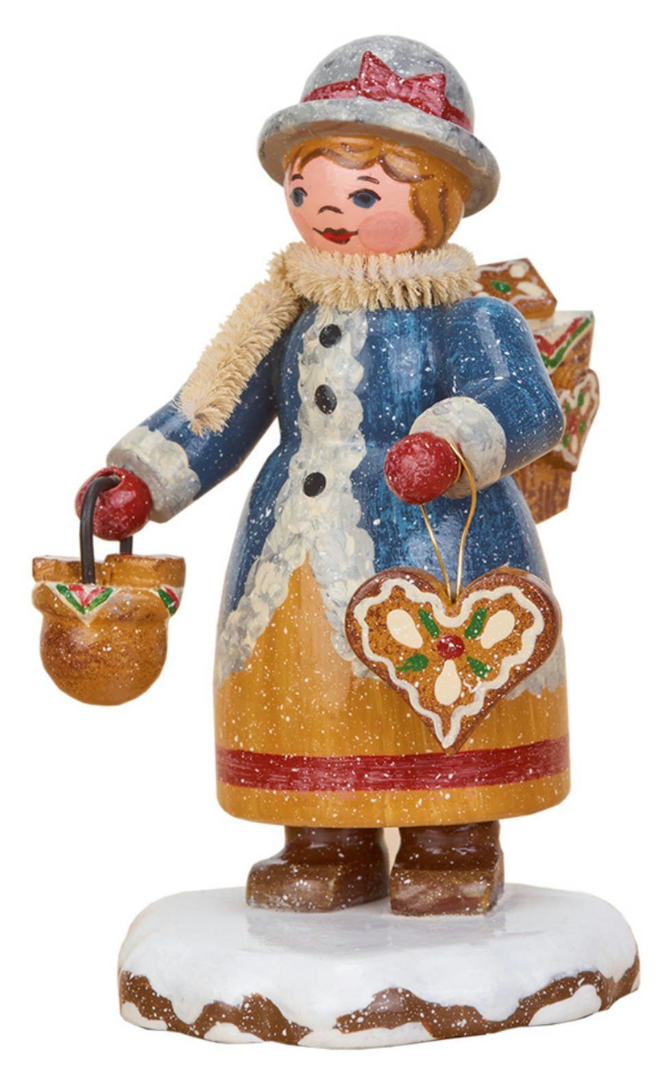 Erzgebirge Zschorlau Sammelfigur Winterkinder Volkskunst Hubrig Pfefferküchlerin Volkskunst Hubrig GmbH