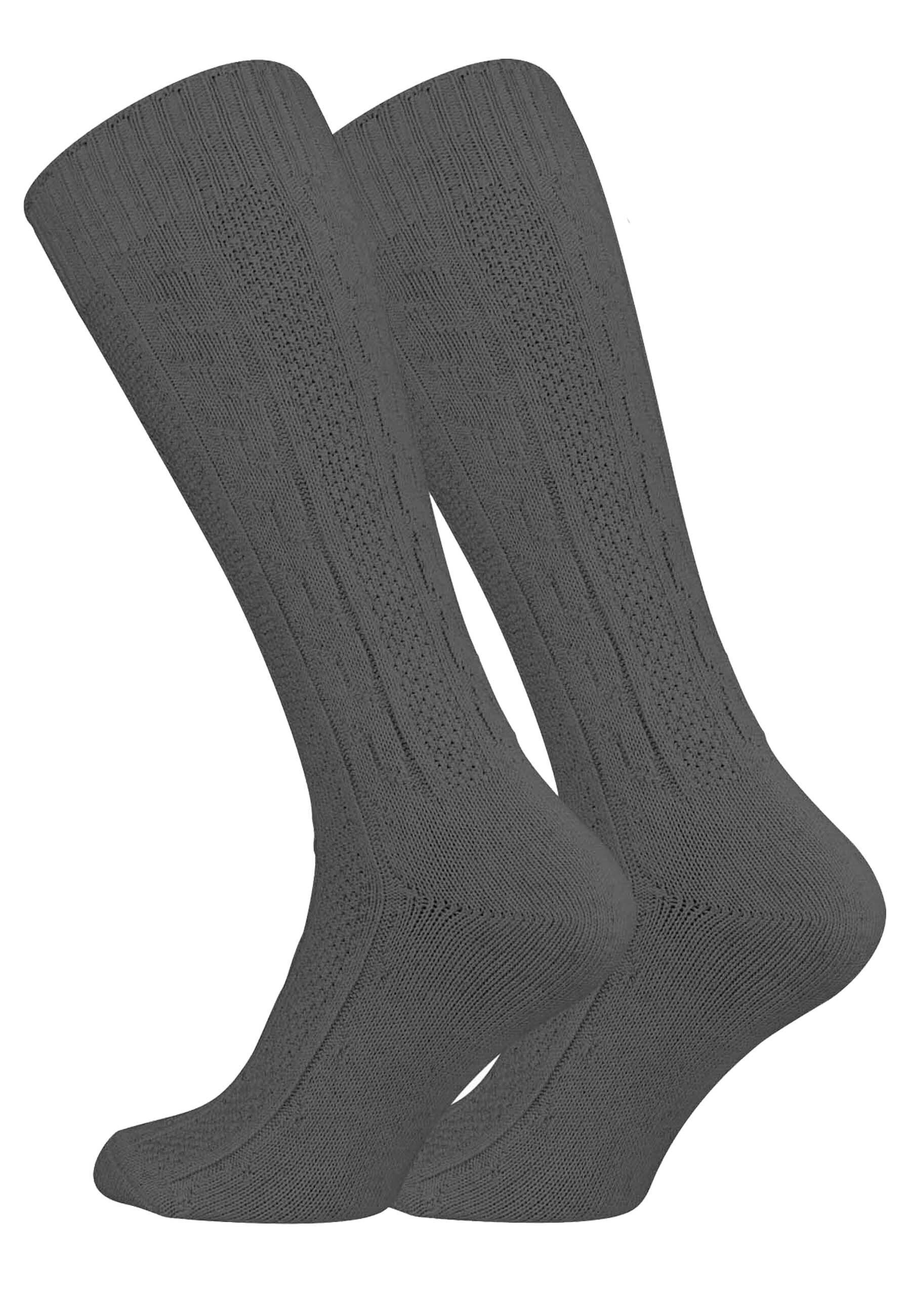 Cotton Prime® Socken (2-Paar) mit Zopfmuster anthrazit