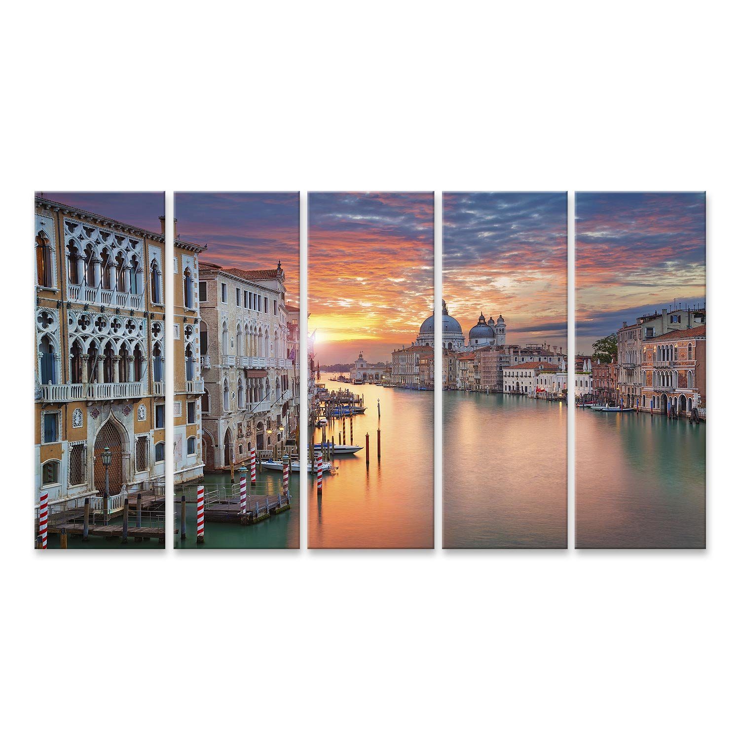 Leinwandbild Bild auf Leinwand Venedig Canale Grand im Sonnenlicht Wandbild Leinwan