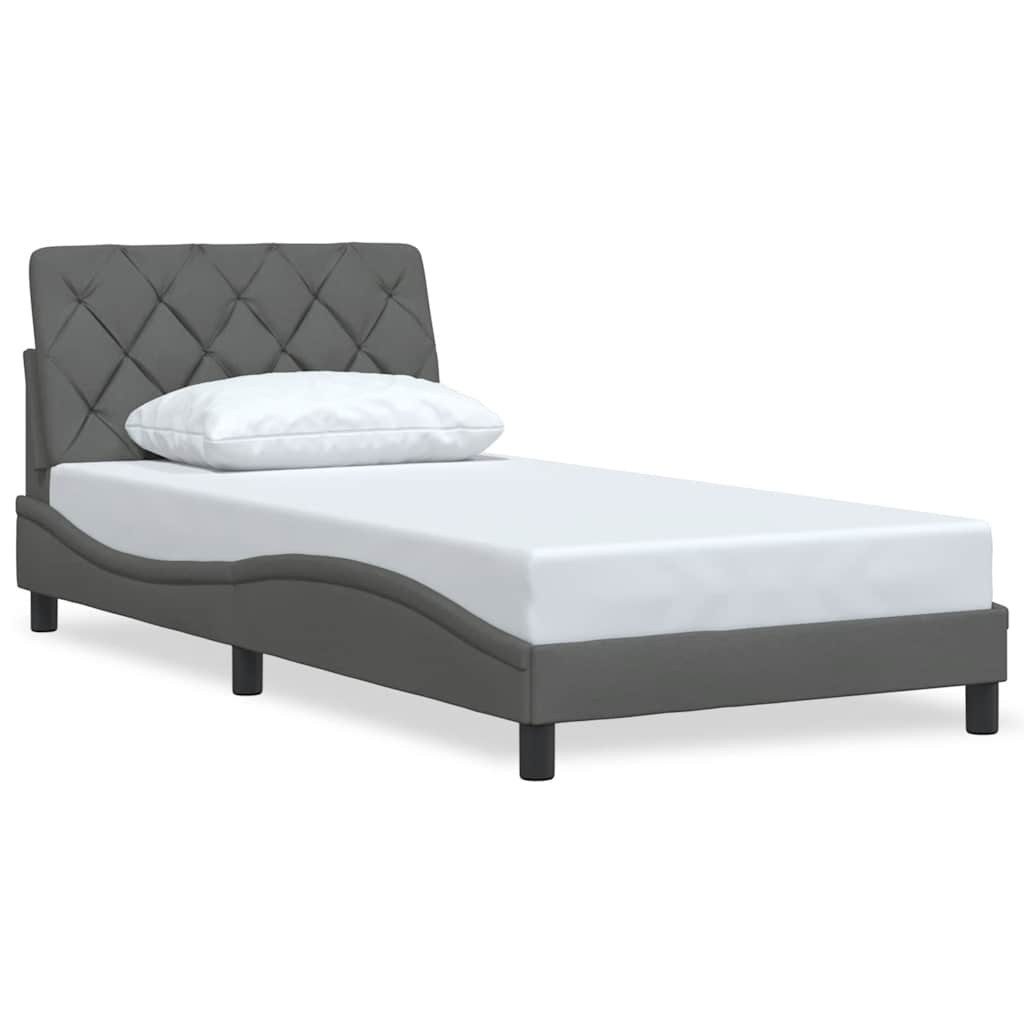 vidaXL Bett Bettgestell ohne Matratze Dunkelgrau günstig online kaufen