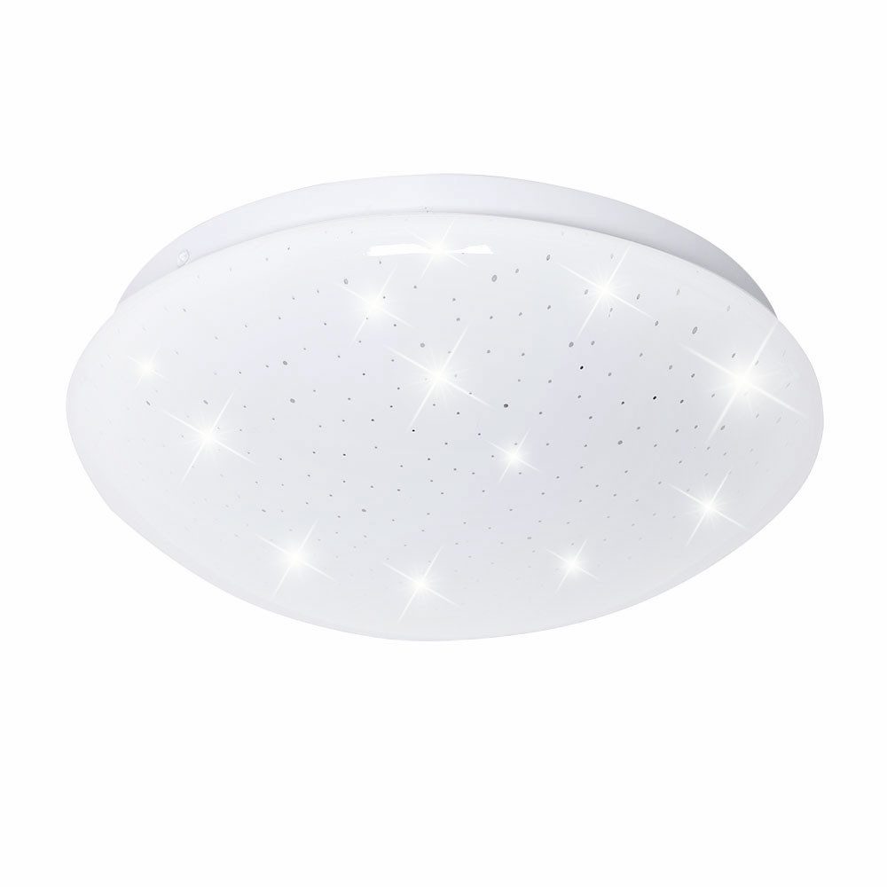 V-TAC LED Deckenleuchte, LED-Leuchtmittel fest verbaut, Warmweiß, Deckenleuchte Sterneneffekt Wohnzimmerlampe LED weiß rund Flurlampe