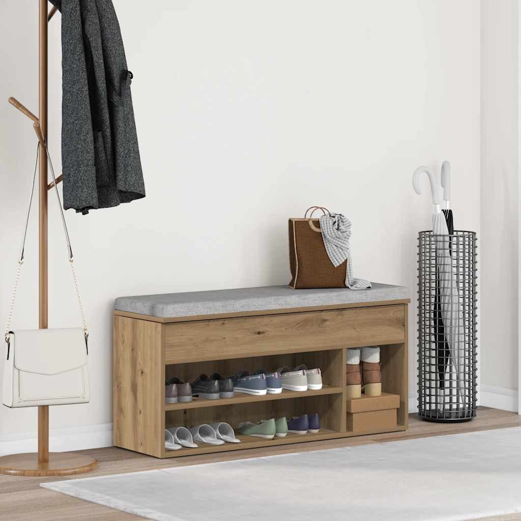 vidaXL Schuhregal Schuhbank Artisan-Eiche 102x30,5x45 cm günstig online kaufen