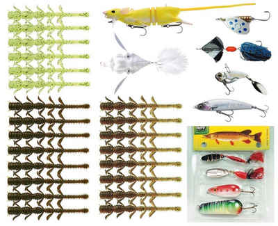 Savage Gear Kunstköder Kunstköder Mix Set Deluxe XXL 32 teilig Spinnerbaits, Wobbler, Blinker, (Spar-Set, 32-St), Sie sparen 34,90€ gegenüber Einzelkauf