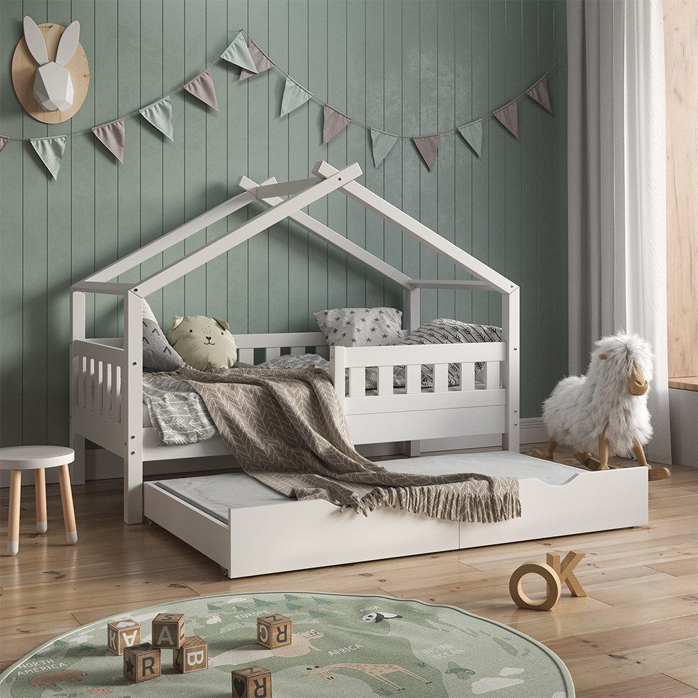 Kindermatratze, Weiß, 80 x 150 cm H2 Härtegrad, VitaliSpa®, 10 cm hoch