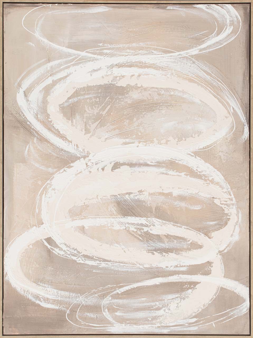 ArtUniverse Gemälde Nature Swirls cream 90 x 120 cm, Abstrakt
