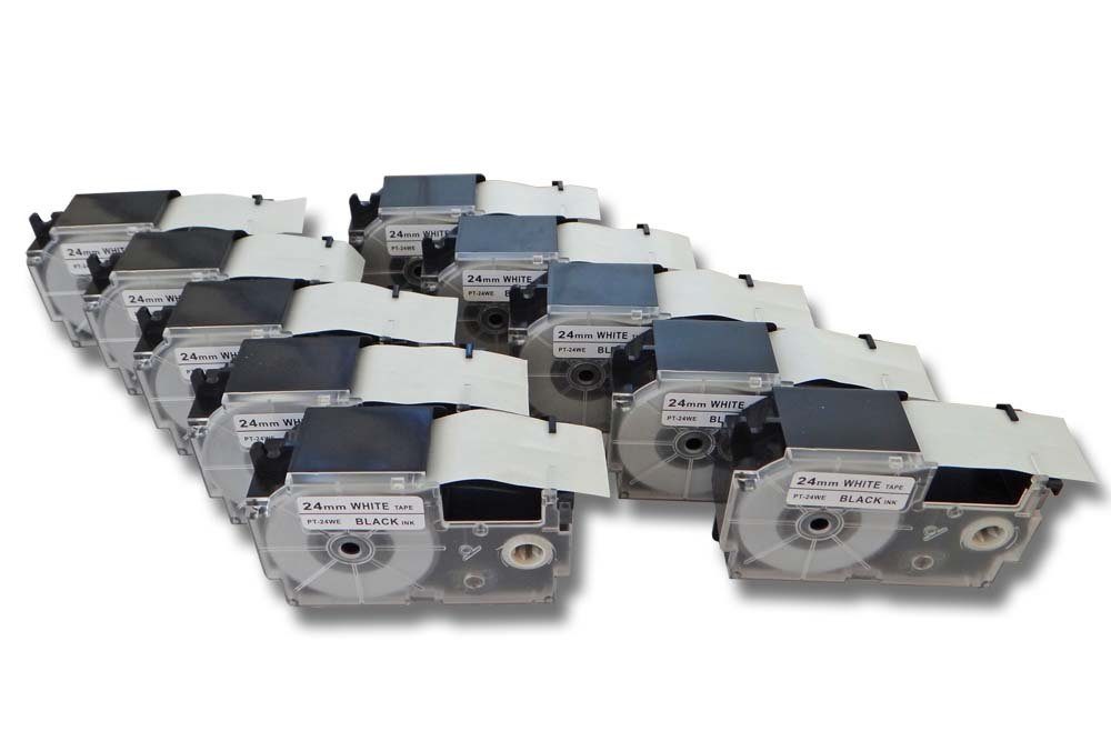 vhbw Beschriftungsband passend für Casio KL-8200, KL-8100, KL-200E, KL-7400, KL-820, CW-L300