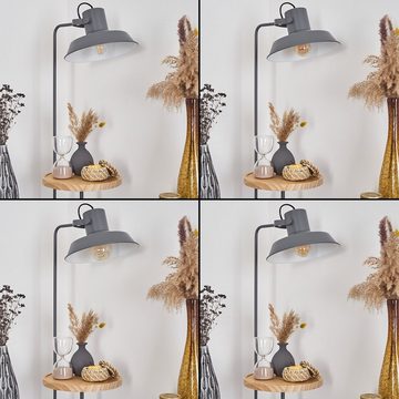 hofstein Stehlampe »Saluggia« moderne Stehlampe aus Metall/Holz in Anthrazit/Natur/Weiß, ohne Leuchtmittel