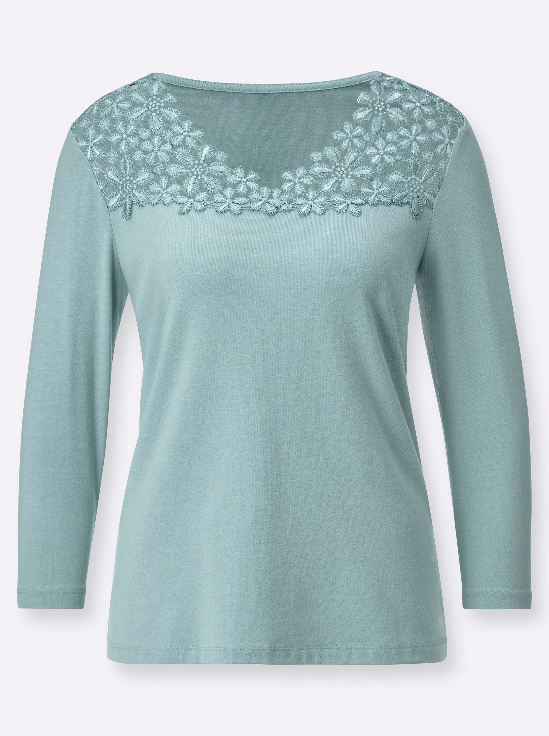 creation L T-Shirt Modal-Mix-Shirt Kurzarm