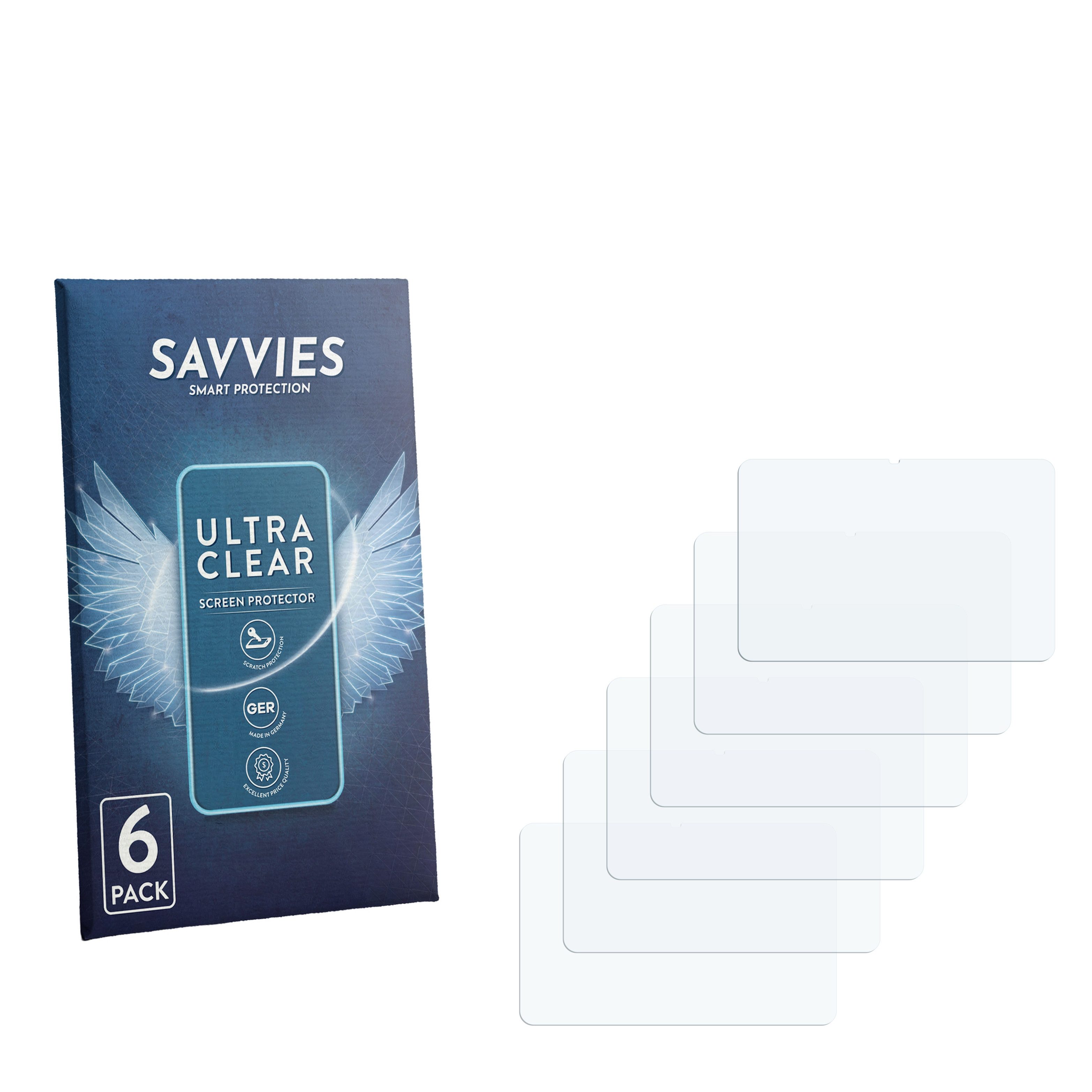 Savvies Displayschutzfolie Schutzfolie für RedMagic Gaming Tablet 5 Pro, 6 Stück, Displayschutz Schutz Folie Klar Transparent