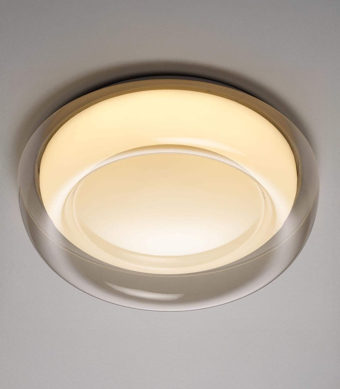 casa NOVA LED Deckenleuchte JEROM, Grau, Kunststoff, Ø 40 x H 10 cm, Anpassung der Farbtemperatur, LED fest integriert, Extra-Warmweiß, Neutralweiß, Tageslichtweiß