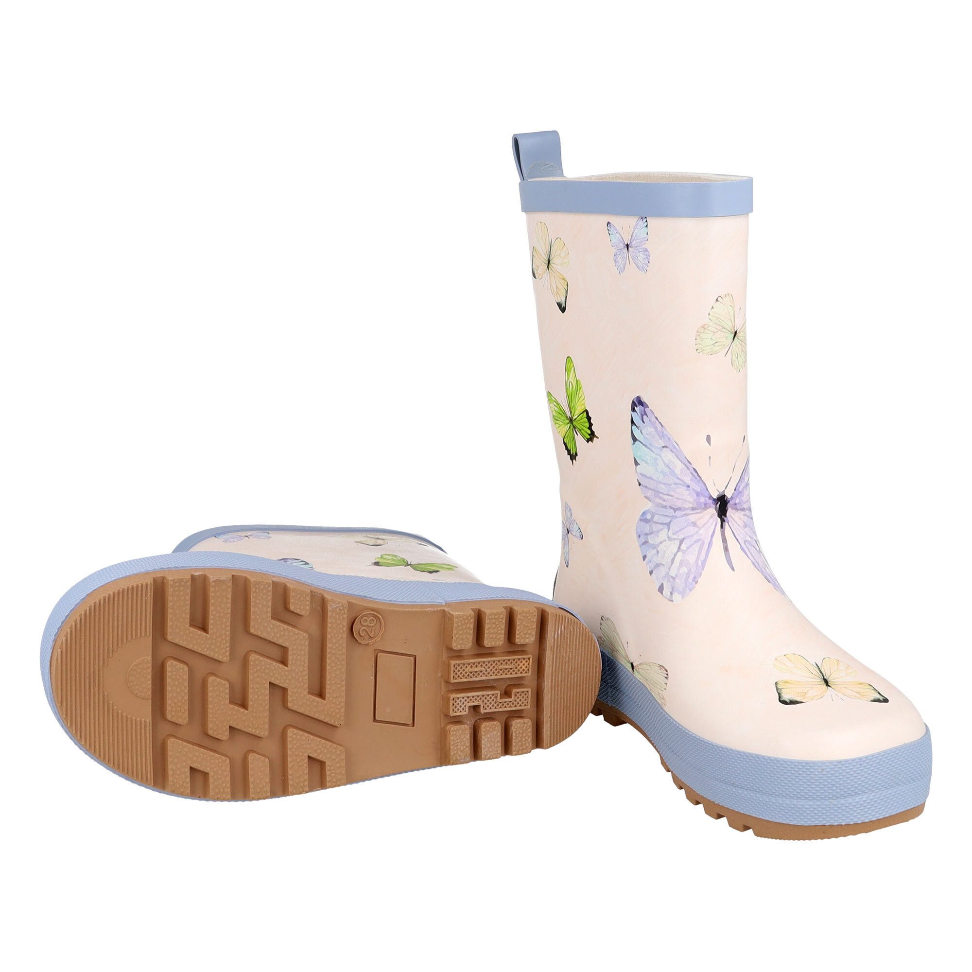 MAXIMO Gummistiefel Schmetterling Reflekt 3M, Jerseyfutter Gummistiefel (2-tlg)