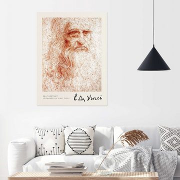 Posterlounge Wandfolie Leonardo da Vinci, Self Portrait, Wohnzimmer Malerei