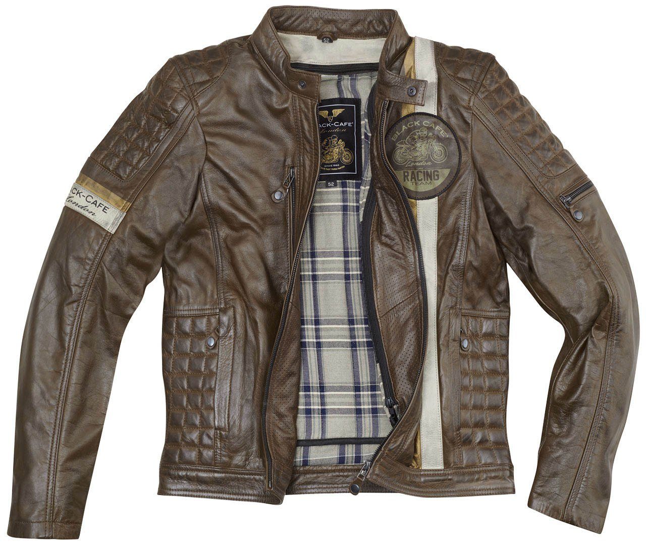 Black-Cafe London Motorradjacke Barcelona Motorrad Lederjacke herausnehmbar günstig online kaufen