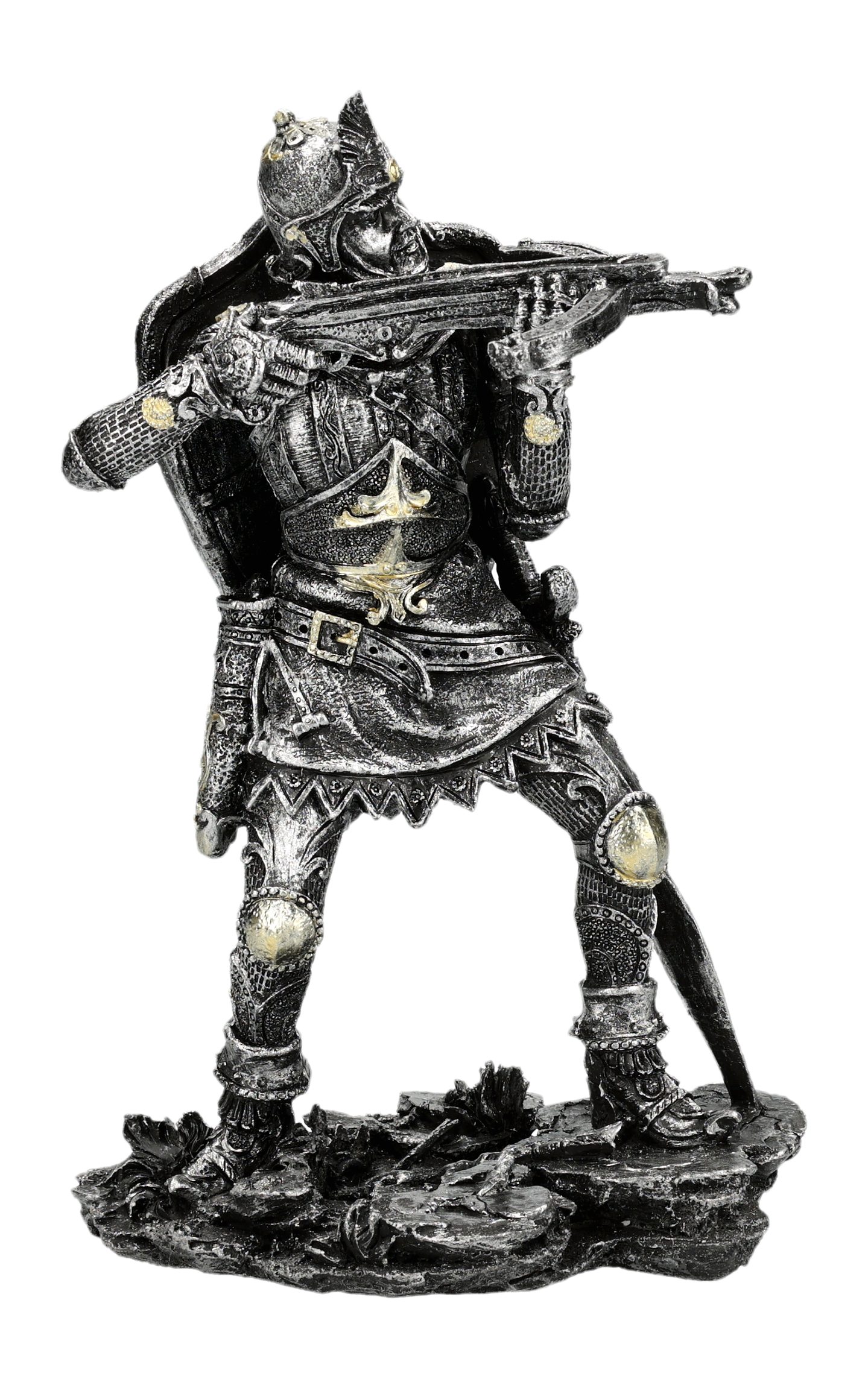 Figuren Shop GmbH Dekofigur Ritter Figur – Mittelalter Statue Deko 20cm Verteidiger Burg Dekofigur