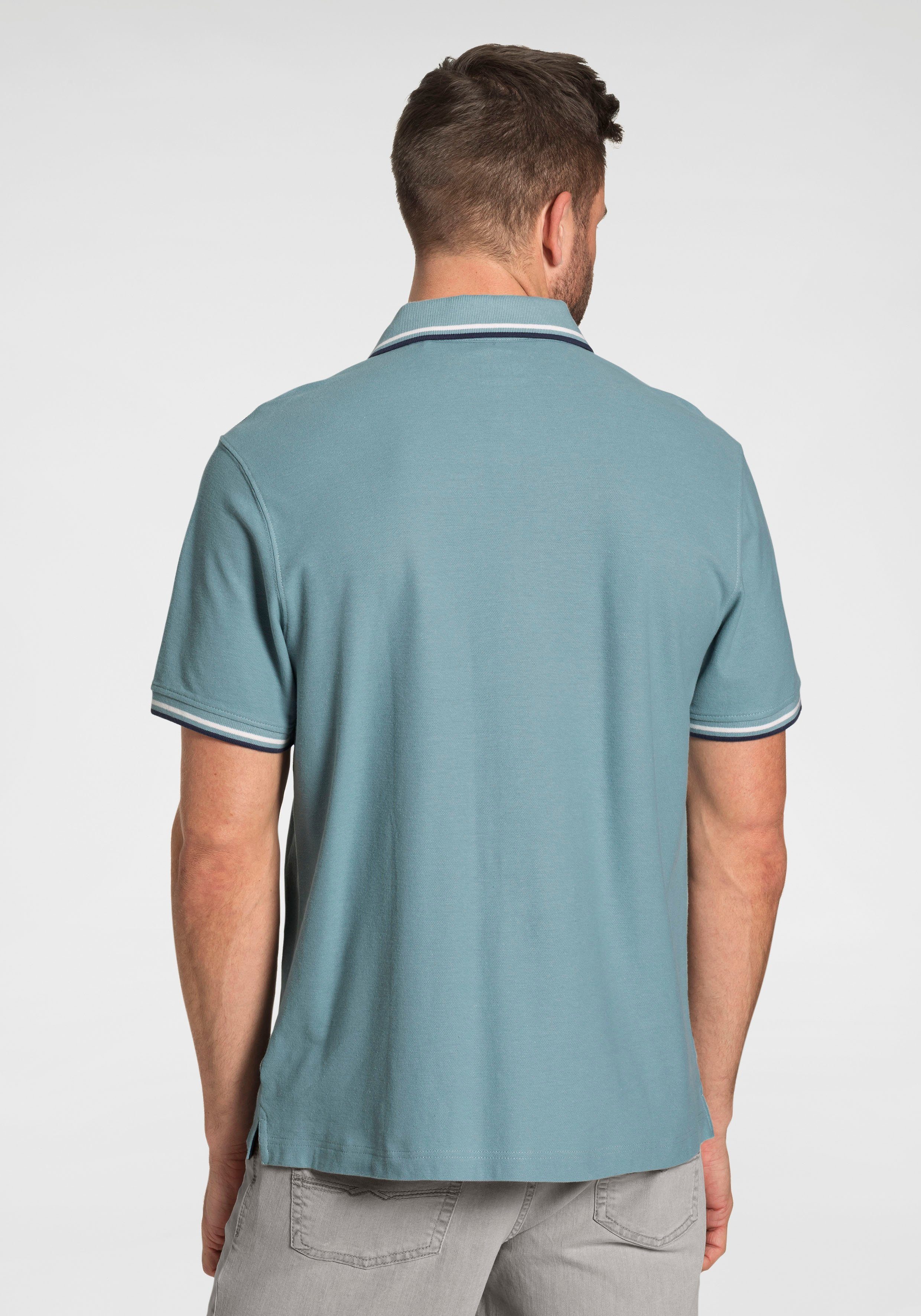 Man's World Poloshirt Kurzarm, lässige Passform, mit trendigem Print, Polokragen