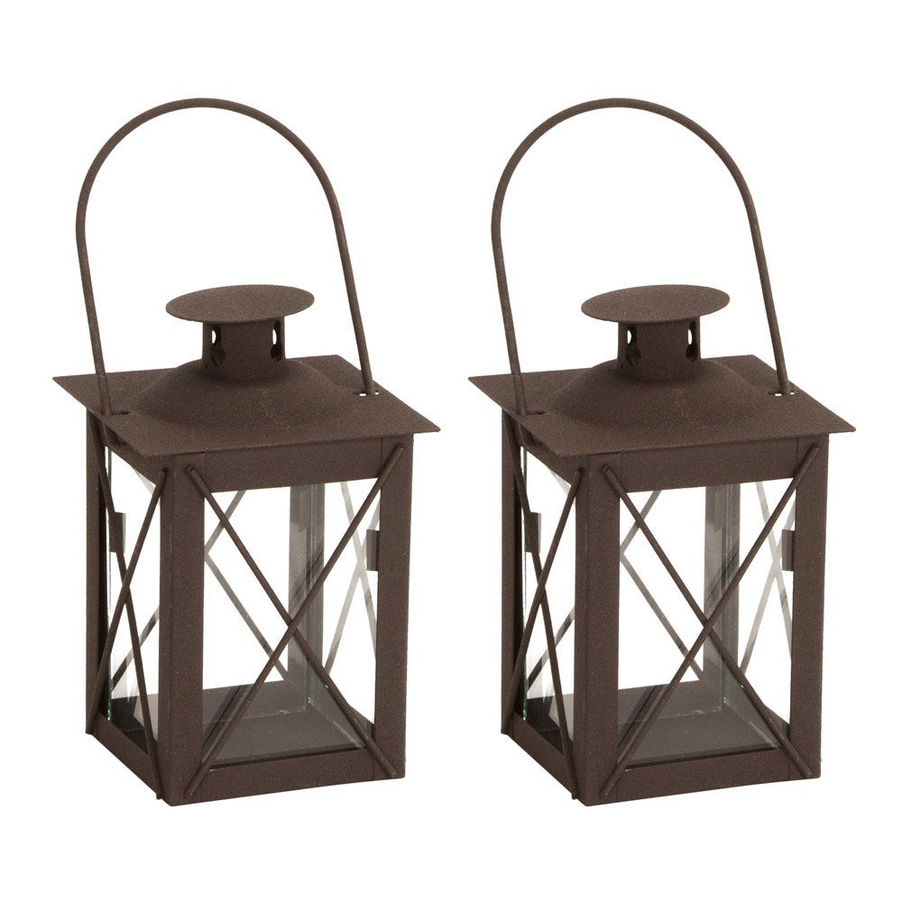 Posiwio Windlicht 2tlg. Minilaterne WINSTON braun günstig online kaufen