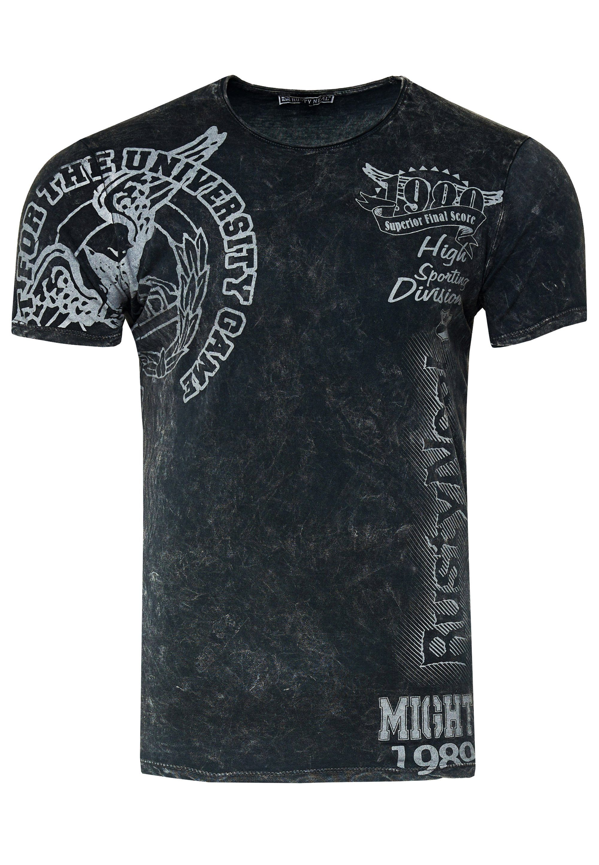Rusty Neal T-Shirt mit eindrucksvollem Print