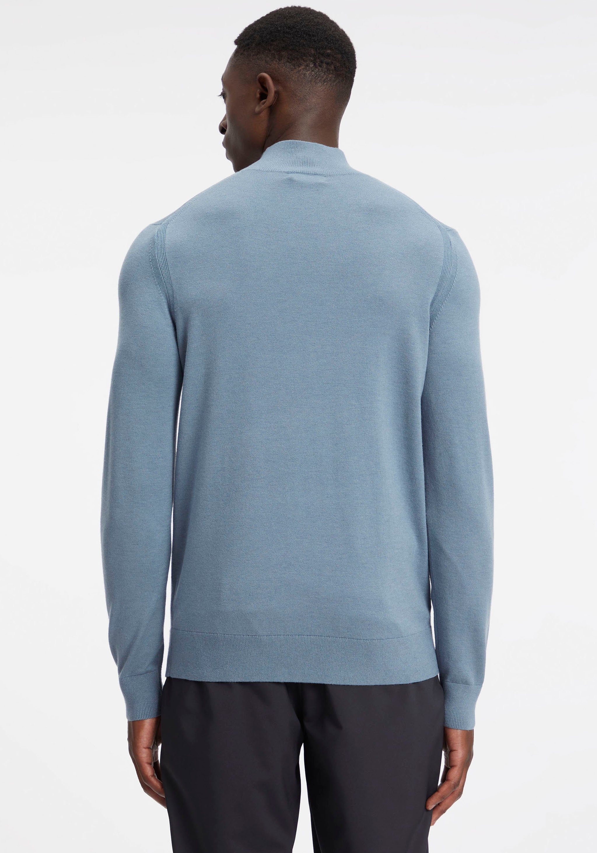 Calvin Klein Strickpullover TENCEL-BLEND SWEATER mit MOCK NECK Stehkragen