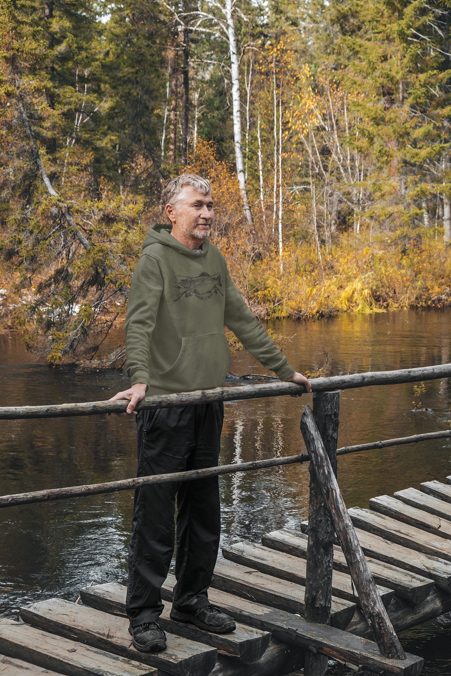 Baddery Kapuzenpullover Angler Hoodie: "The Reel Catch" - Angelkleidung Ang günstig online kaufen