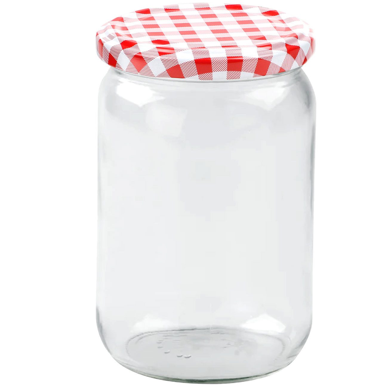 Casativo Einmachglas Einmachgläser 720ml – Sturzgläser mit Karo-Deckel für Marmelade, (4-tlg), Ideal zum Einwecken, Konservieren und Aufbewahren