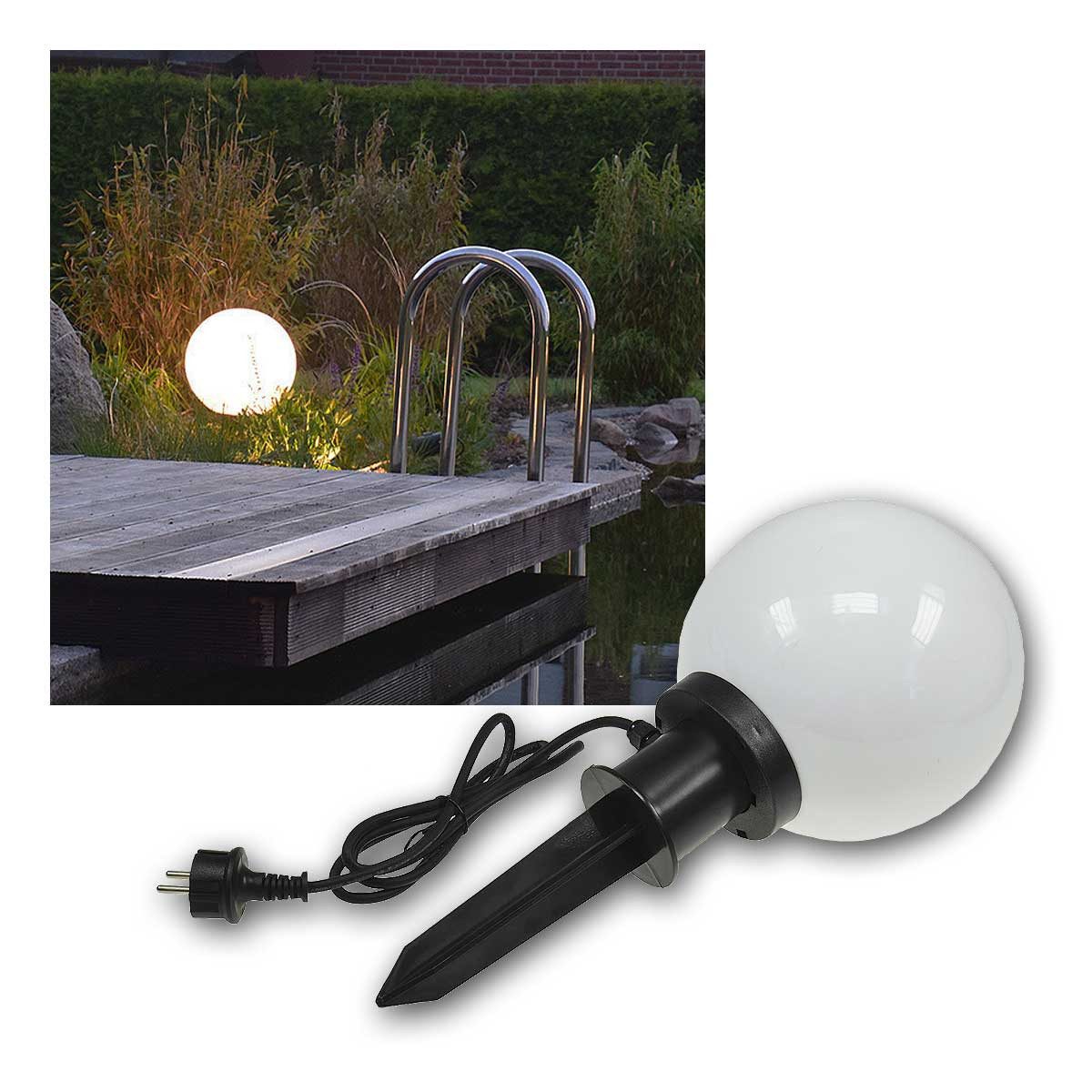 ChiliTec LED Gartenleuchte Garten Kugelleuchte E27 "CT-GL20", IP44, 230V