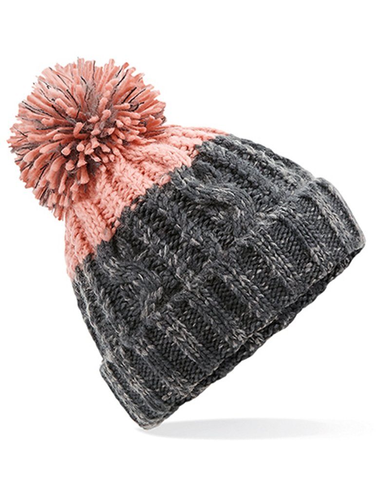 Goodman Design Bommelmütze Winter Mütze Pudelmütze Beanie Strickmütze Hochwertiges Thermalband aus Shearling für zusätzliche Wärme