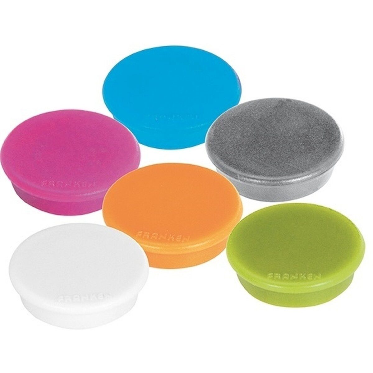 FRANKEN Magnet Magnete rund 32mm VE=10 Stück farbig sortiert