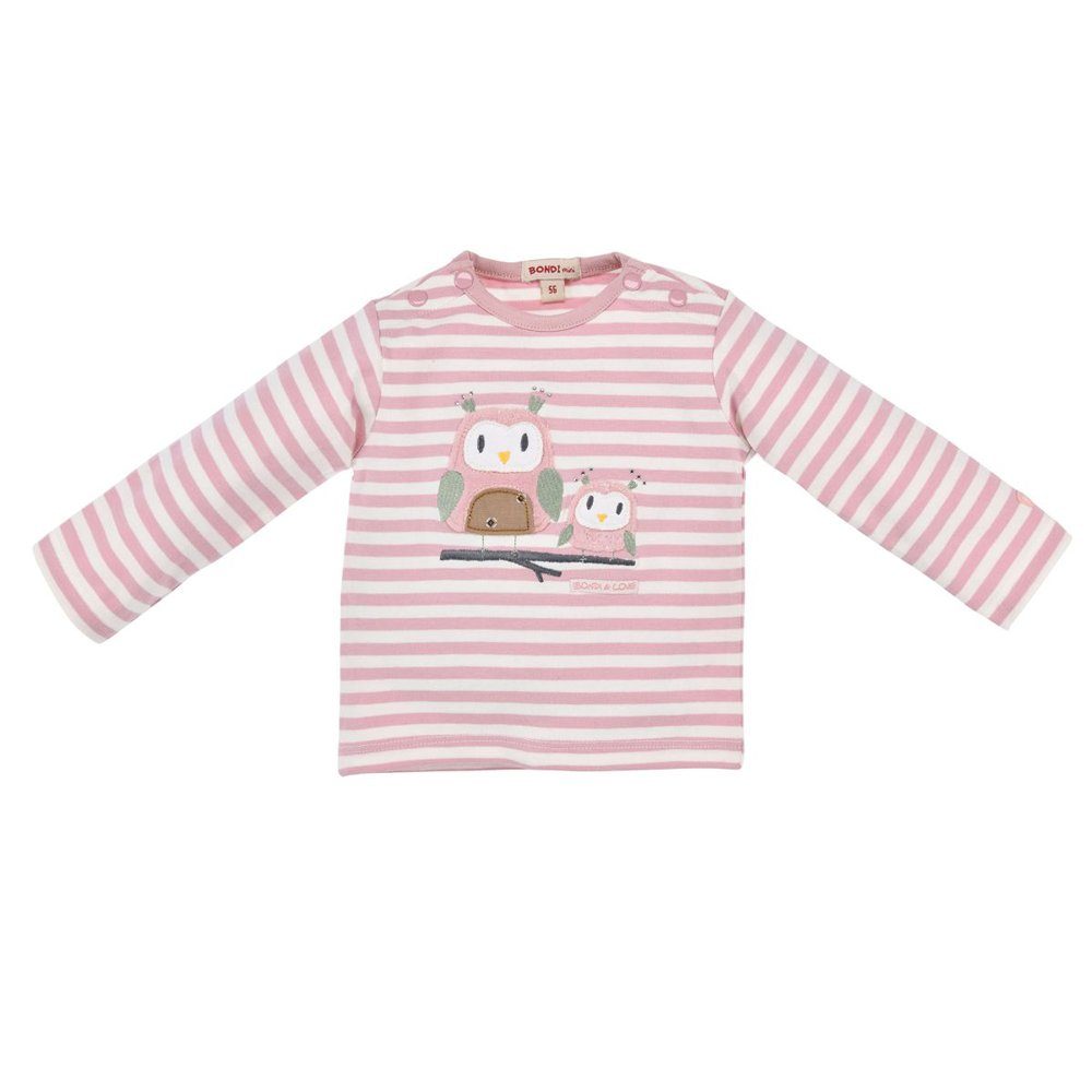 BONDI T-Shirt Baby Mädchen Langarmshirt 'Eulenfamilie' 93731, S
