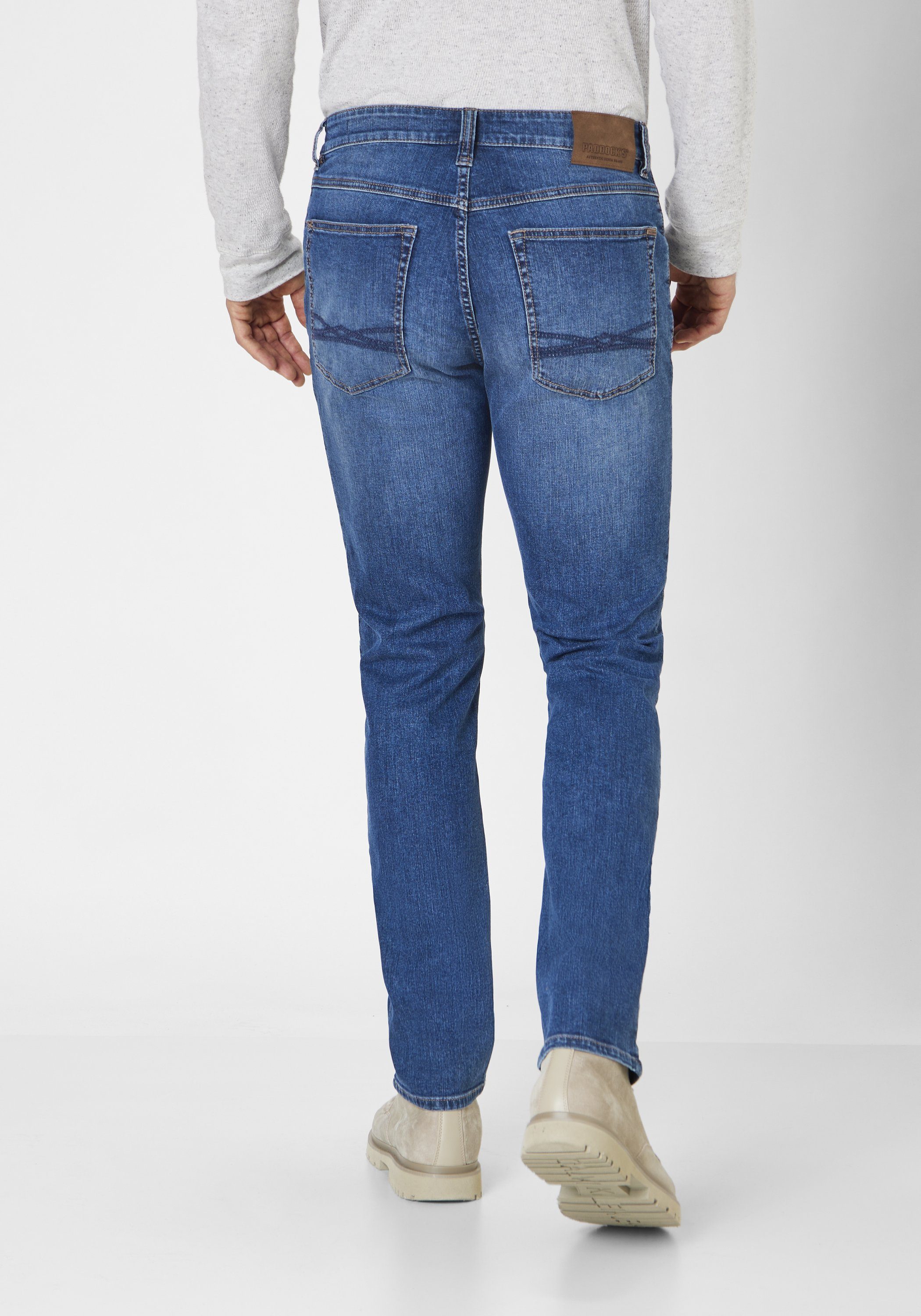 Paddock's Regular-fit-Jeans Straight-Fit blue BEN moustache use mid 5-Pocket Jeans Regular
