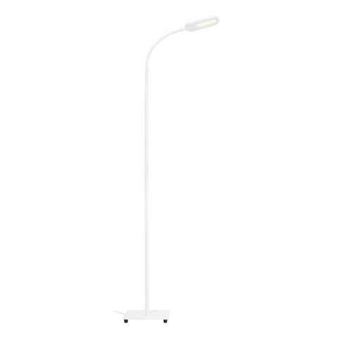 Briloner Leuchten LED Stehlampe 1297-016, dimmbar, CCT Farbtemperatursteuerung, Touch, schwenkbar, LED fest verbaut, Farbwechsler, Kaltweiß, Neutralweiß, Tageslichtweiß, Warmweiß, Stehleuchte, 128cm, Weiß, 6,5W, Wohnzimmer, Schlafzimmer, Flur, Büro