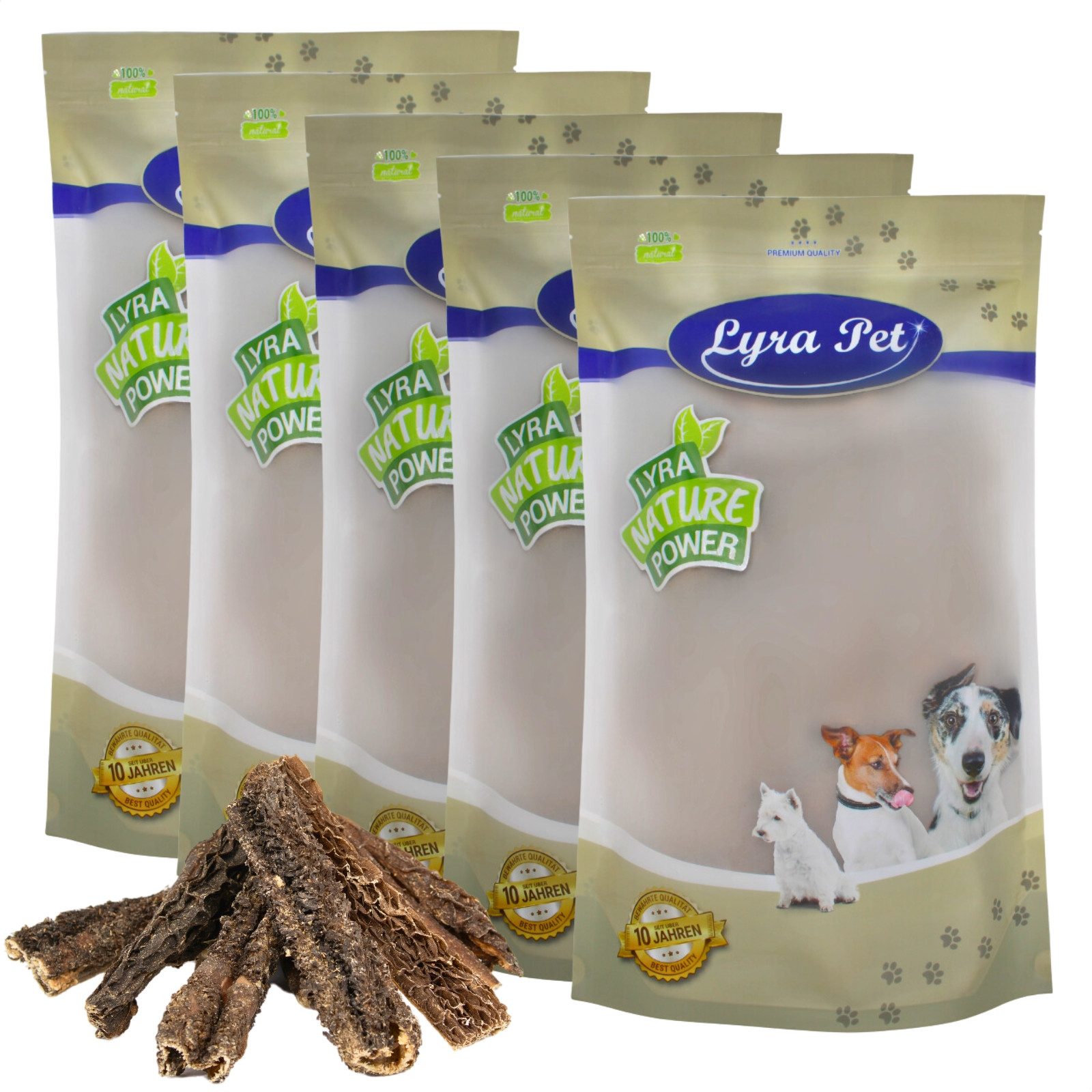 Lyra Pet 5 kg Lyra Pet® Rinderpansen groß Rind, Kausnacks für: Hund