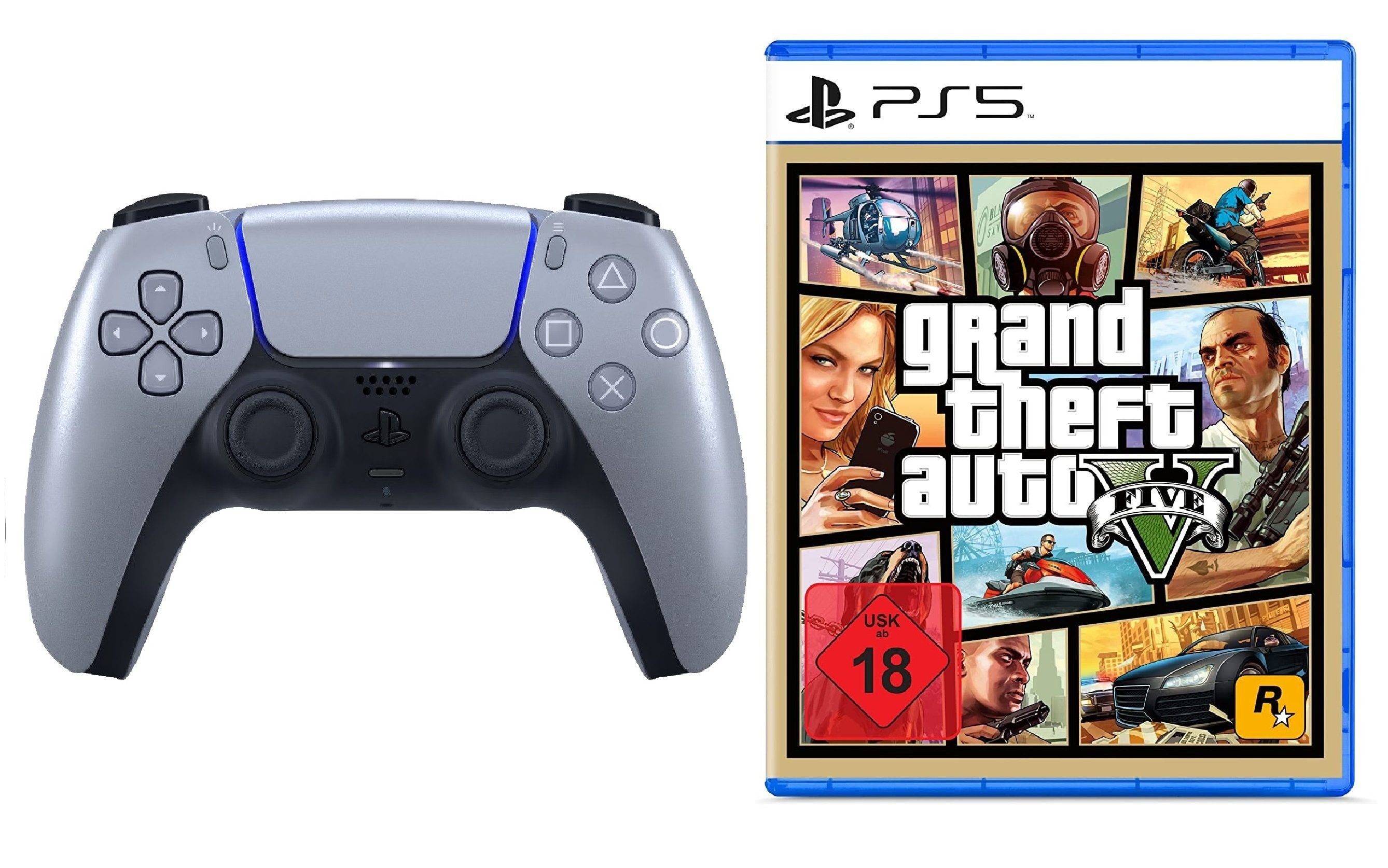 Playstation 5 Controller + GTA V PS5 Spiel - PlayStation 5-Controller