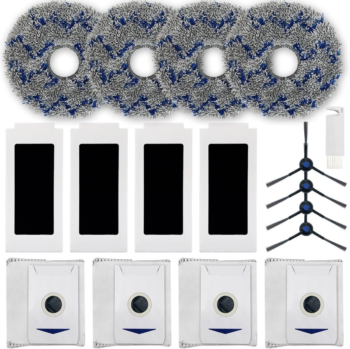 FELIXLEO Saugroboter Zubehör-Set Ersatzteile für ECOVACS DEEBOT T30 Omni/T30 PRO Omni – 17tlg Zubehör, (2-tlg)