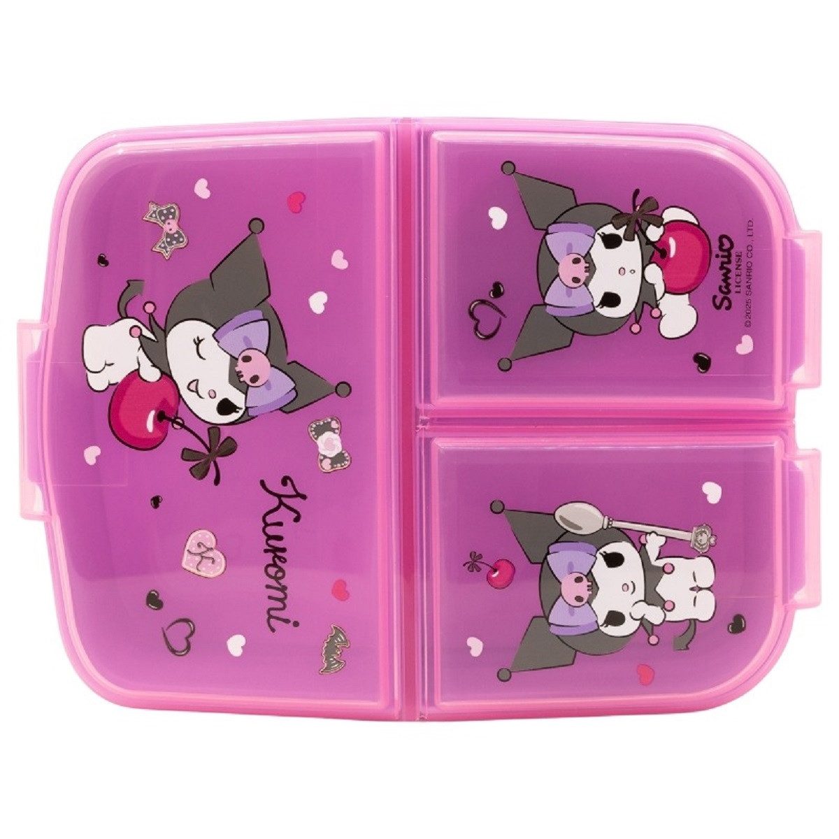 Stor Lunchbox Hello Kitty Kinder Brotdose – Lunchbox mit 3 Fächern & tollem Design, (1x Deckel, 1x Dose), Brotzeitdose