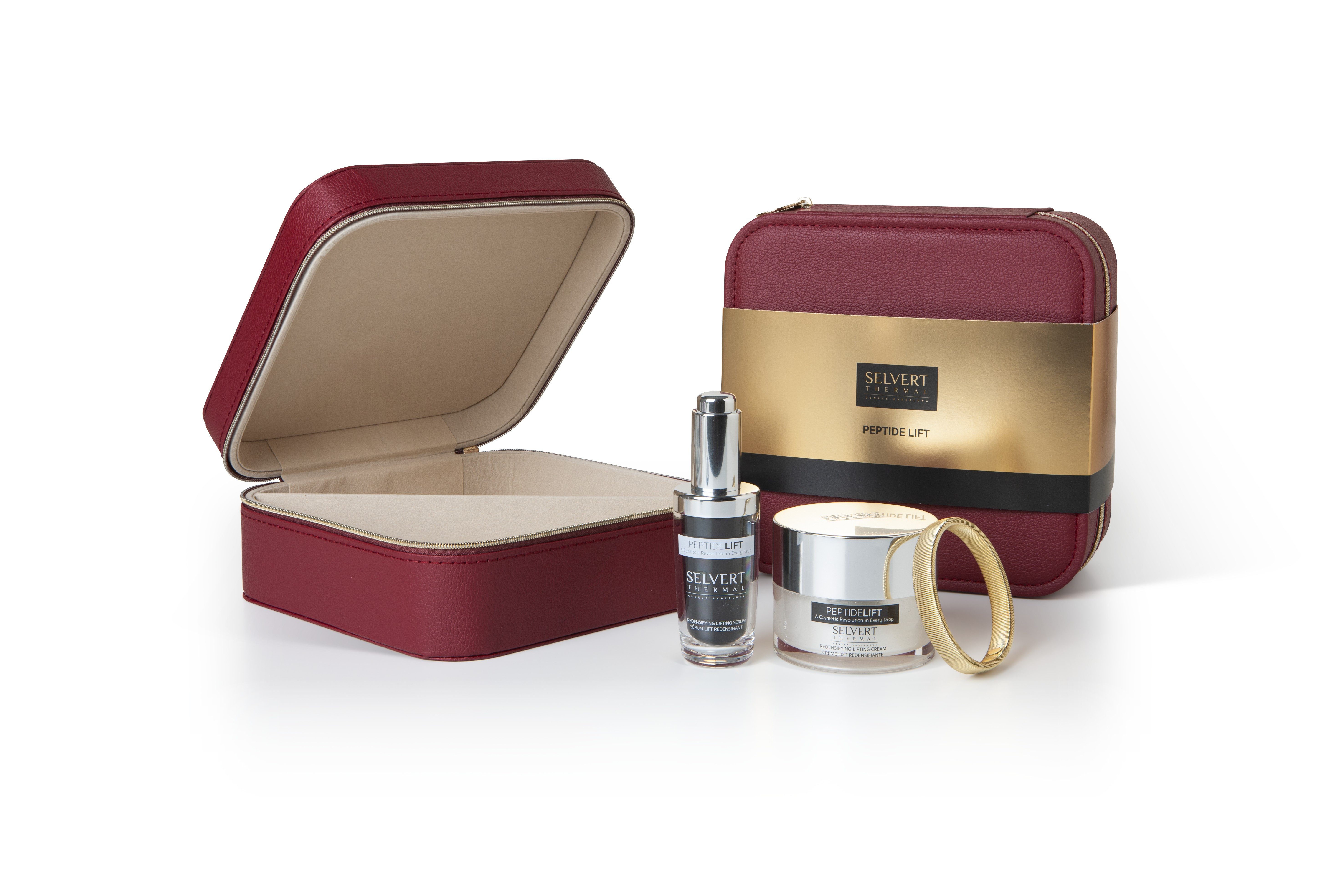 Selvert Thermal Pflege-Geschenkset Geschenkset PEPTIDE LIFT Kosmetikset mit Ohrringen, mit Thermalwasser hergestellt, perfekt als Geschenk geeignet