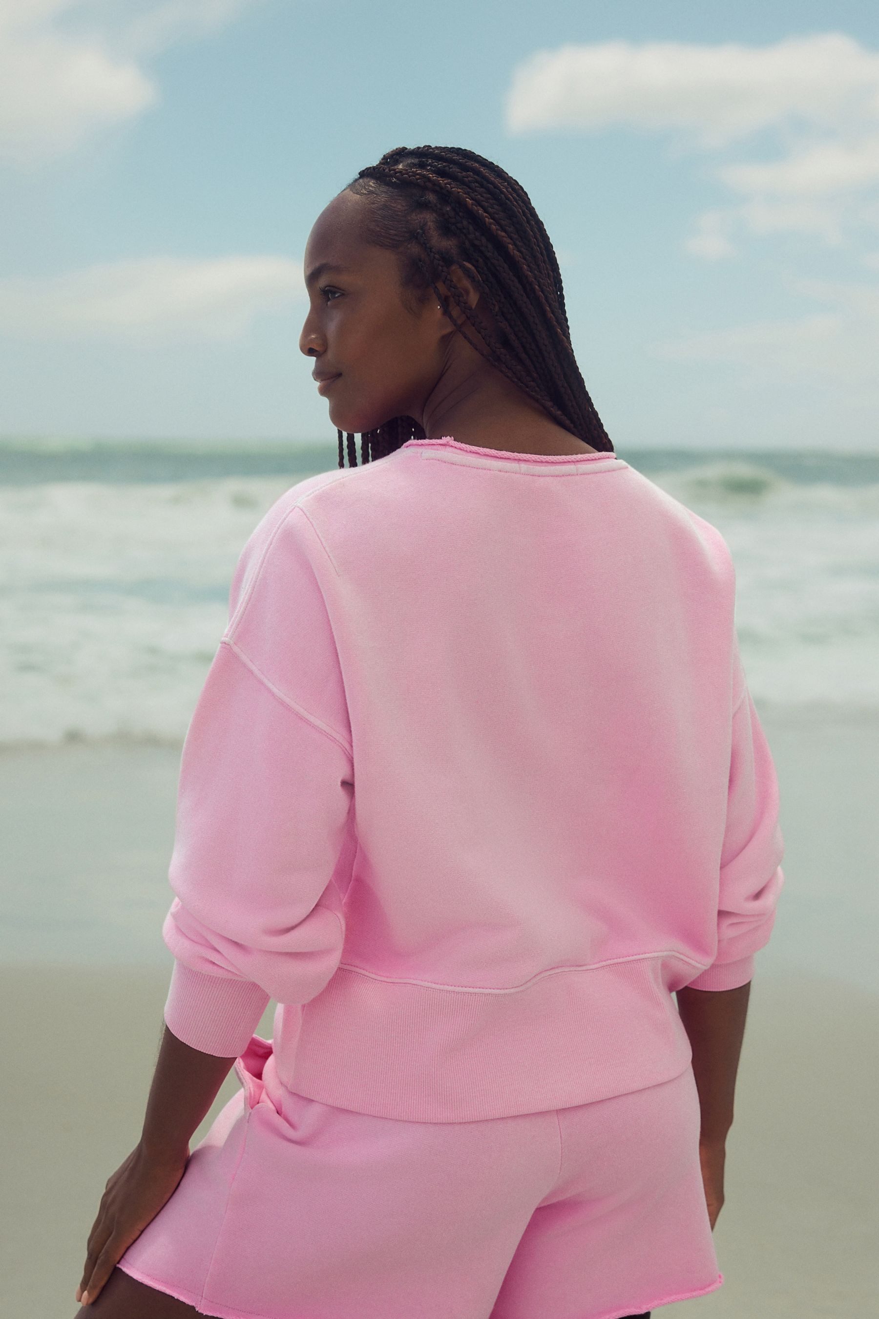 Next Sweater Sweatshirts mit fransigem Saum 100 % Baumwolle (1-tlg) günstig online kaufen