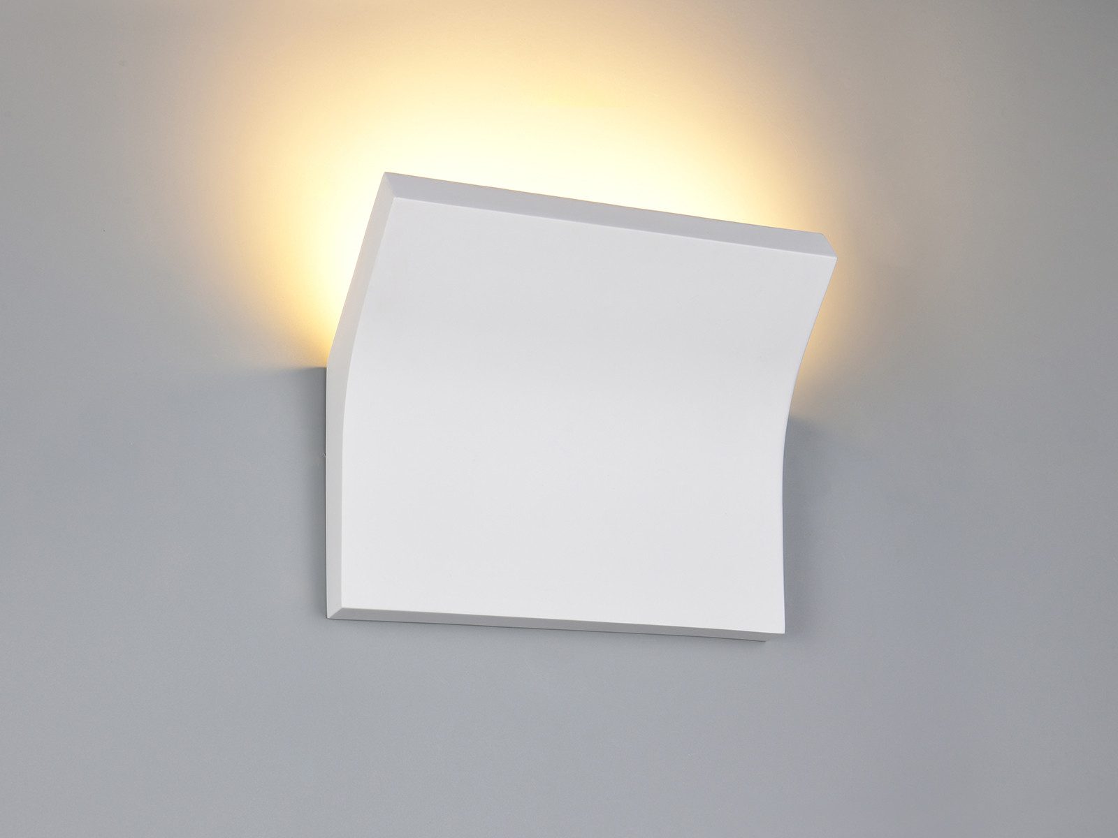 TRIO Leuchten LED Wandleuchte aus Gips bemalbar, Breite 24cm, LED wechselbar, Warmweiß, Innen Gipslampe zur Wandbeleuchtung indirekt inkl. Leuchtmittel