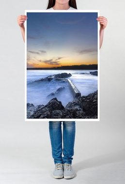 Sinus Art Poster Landschaftsfotografie 60x90cm Poster Ozean bei Dunkelheit