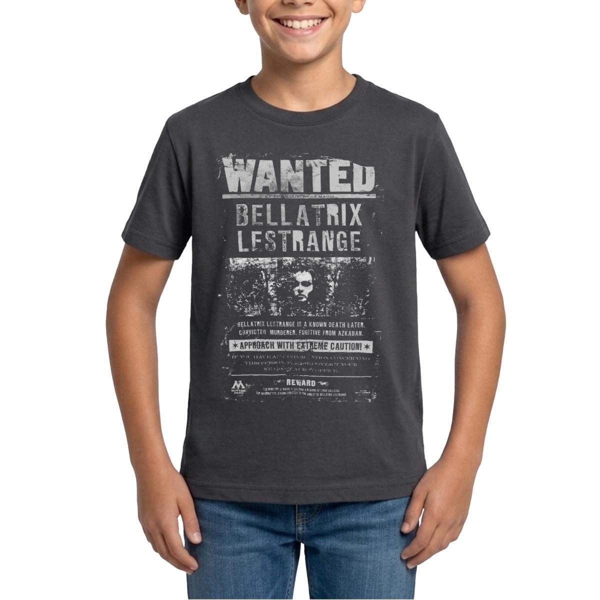 Spreadshirt T-Shirt Harry Potter Bellatrix Lestrange Wanted Teenager T-Shirt (1-tlg)