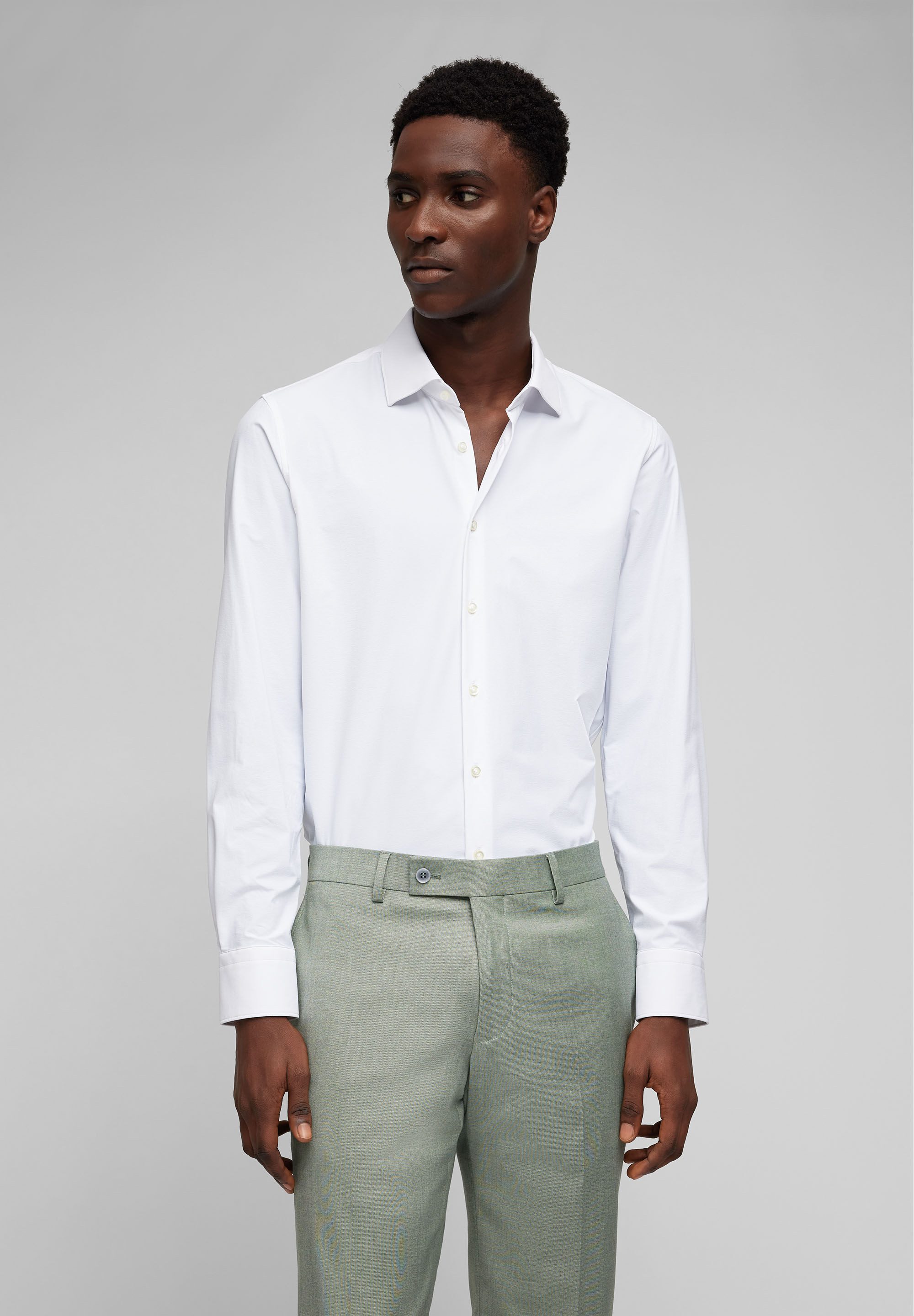 HECHTER PARIS Langarmhemd SHIRT SHARK DRESS MF Aus Technologie-Performance-Stretchstoff