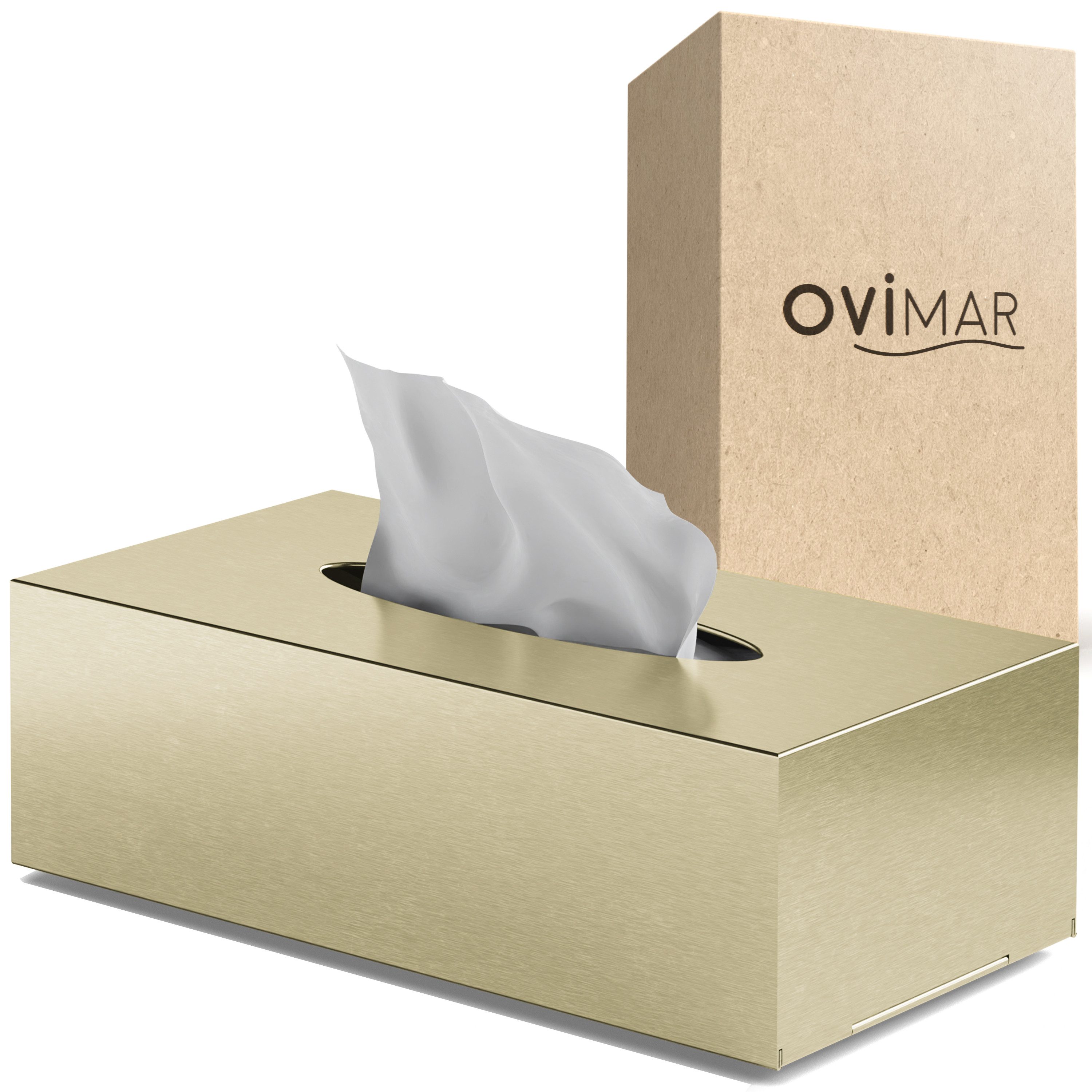 ovimar Papiertuchbox (1 St), aus Edelstahl in Gold zur