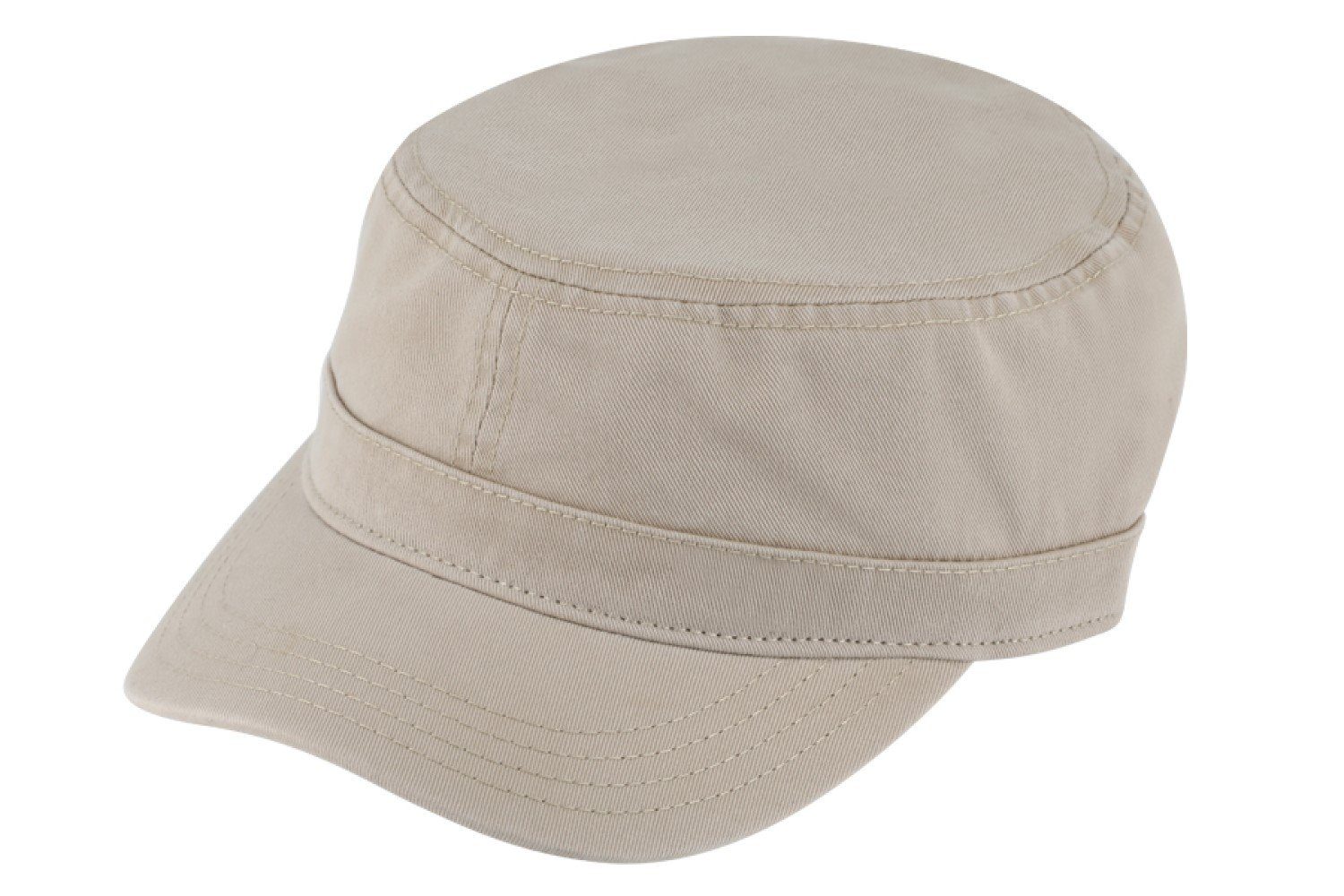 Breiter Army Cap Army-Cap aus Baumwolle mit UV-Schutz 50 851-Beige
