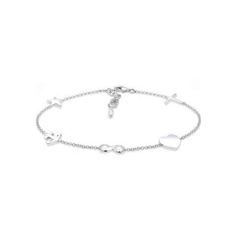 Elli Armband Kreuz Herz Infinity-Unendlichkeitsschleife Anker Stern, 0201951617