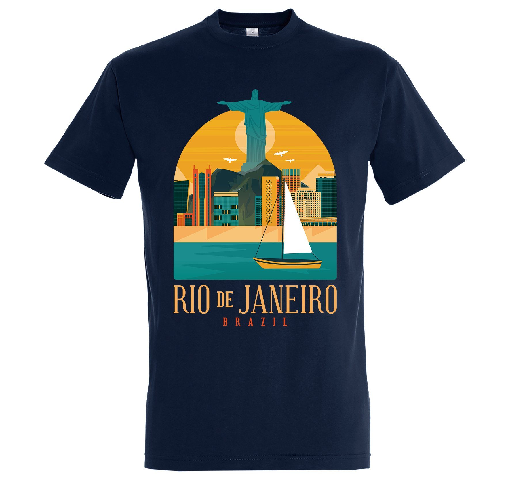 Youth Designz T-Shirt Rio De Janeiro Herren Shirt mit trendigem Frontprint Navyblau