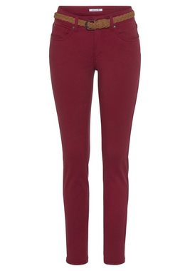 DELMAO Slim-fit-Jeans (Set, 2-tlg., mit Gürtel) mit modischem Flechtgürtel ---NEUE MARKE!