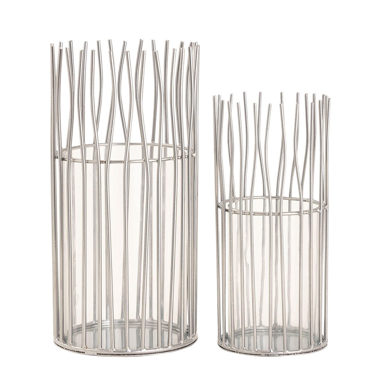 Amagohome Teelichthalter Kerzenhalter mit Glaszylinder Set günstig online kaufen